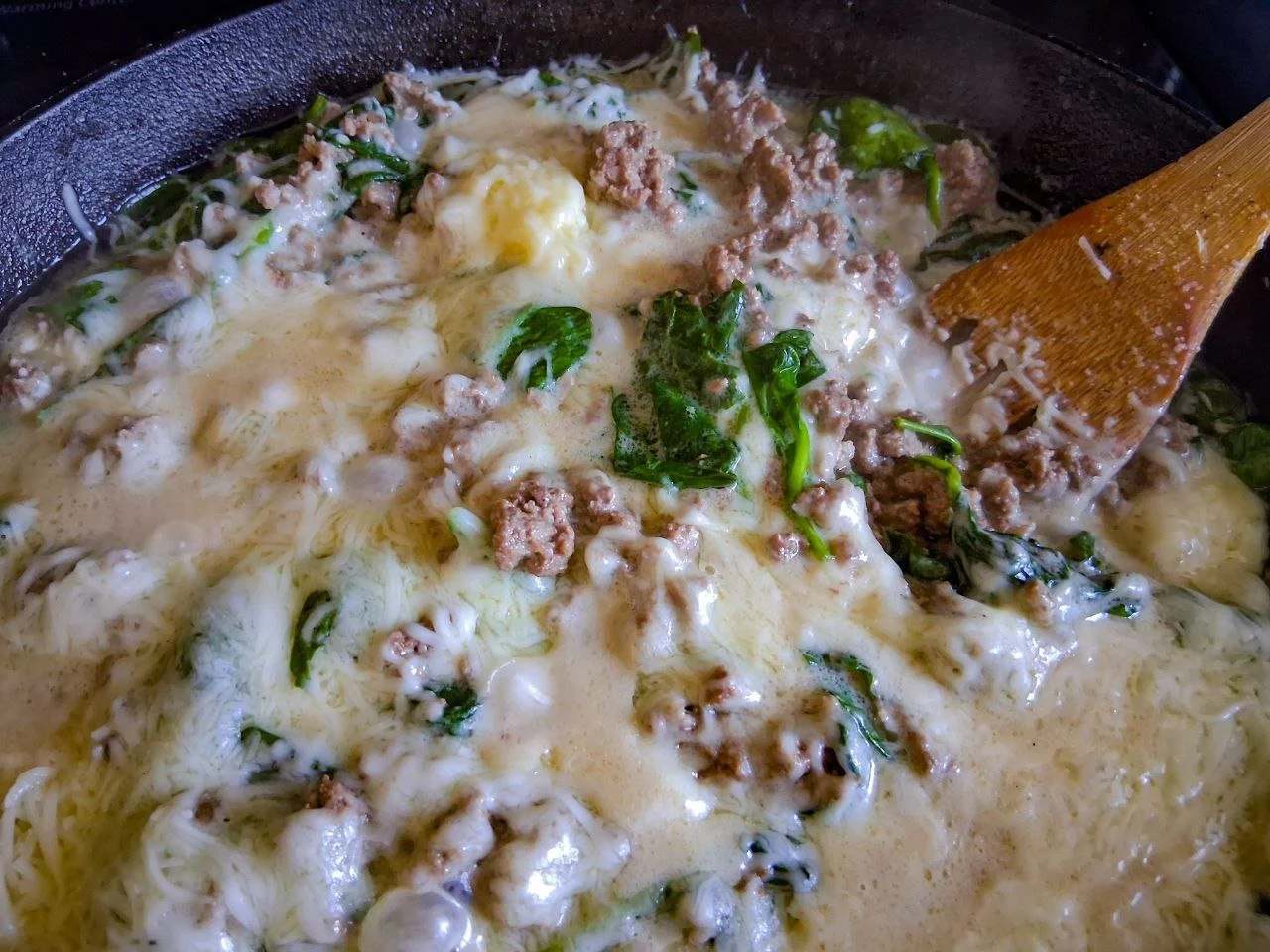 One-Pan Creamy Beef & Spinach
